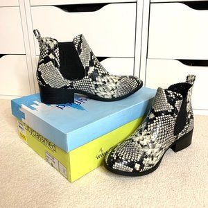 City Classified Snakeskin Chelsea Boots